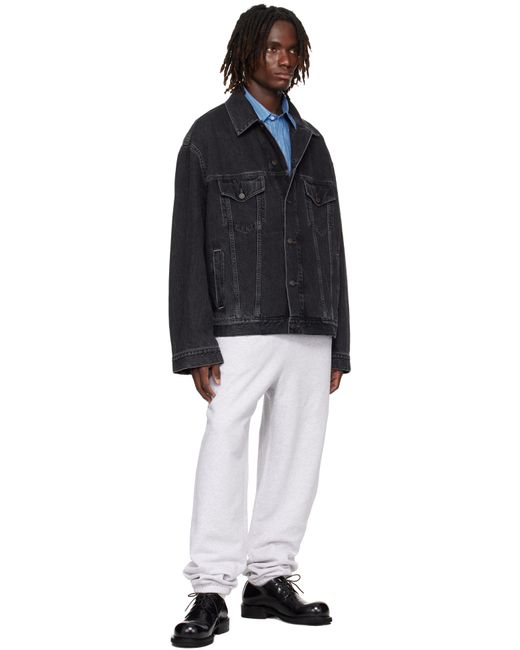 メンズ Acne グレー コットン スウェットパンツ White