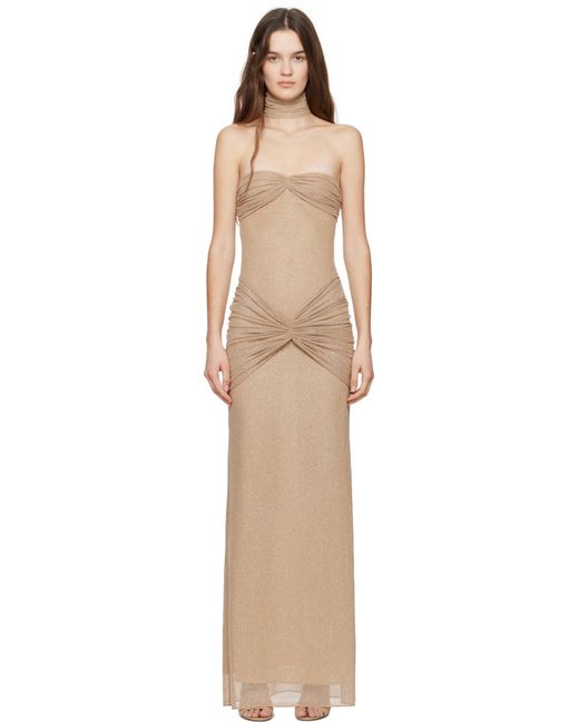 Mirror Palais Black Tan 'The Starlite' Maxi Dress