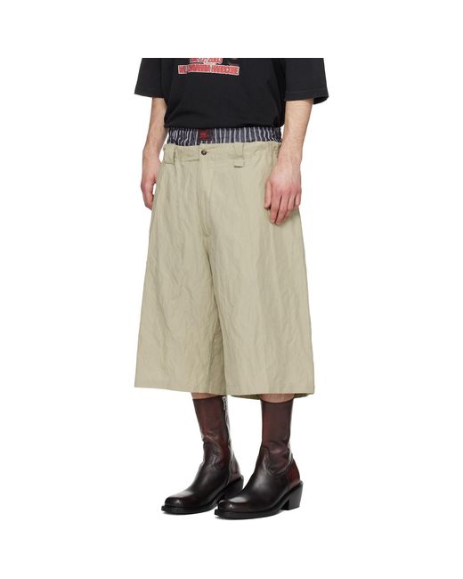 Willy Chavarria Natural Khaki Toluca Shorts for men