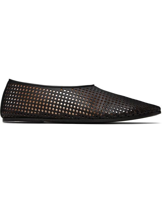 Marsèll Black Coltellaccio Forata Ballerina Loafers for men
