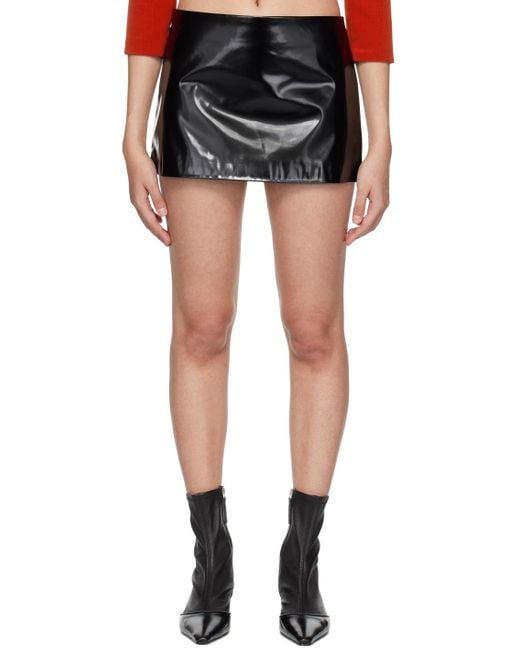 Acne Black Zip Miniskirt