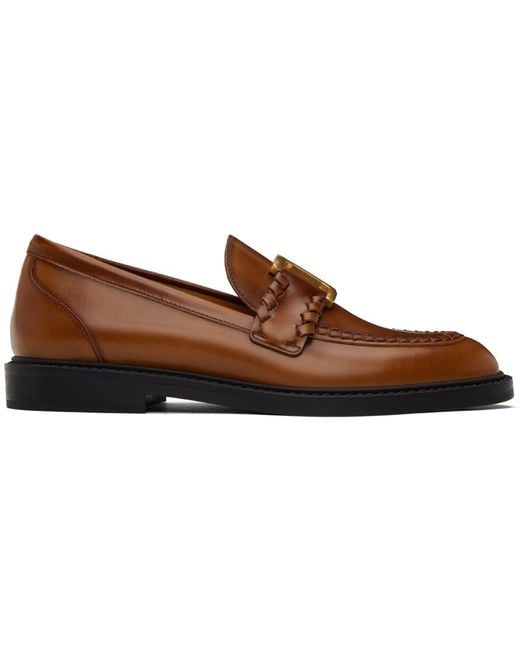 Chloé Black Tan Marcie Loafers