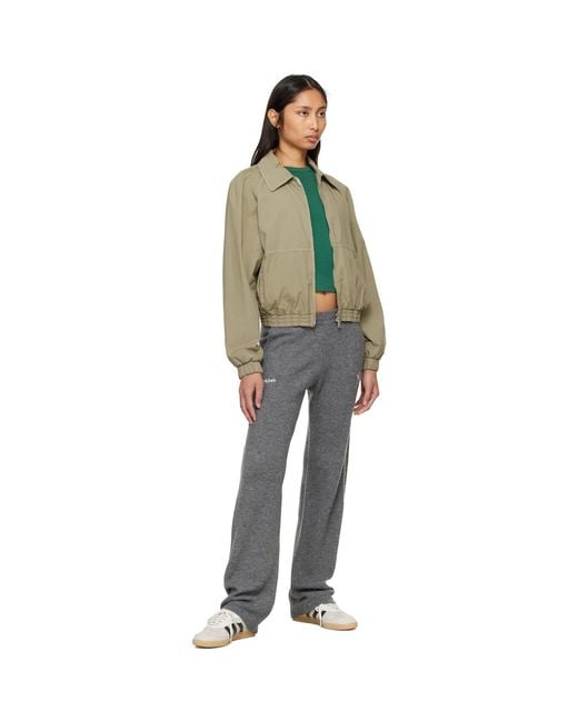 Sporty & Rich Gray Heritage Yankees Serif Cashmere Lounge Pants