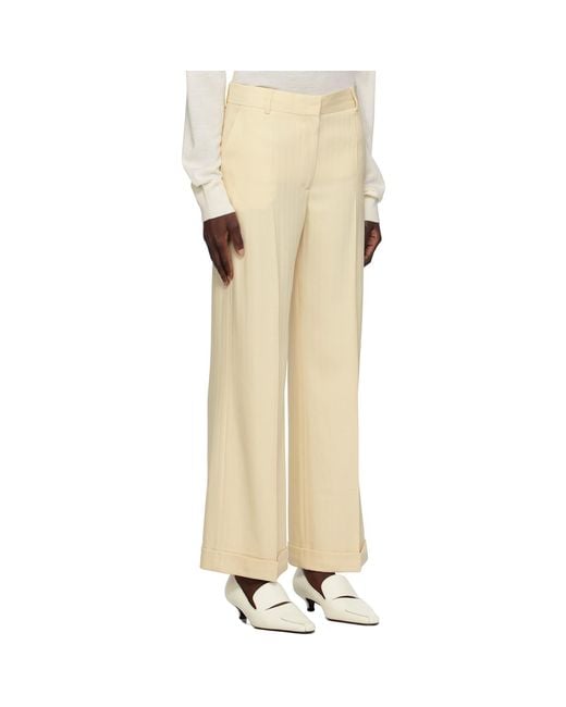 Totême Natural Toteme Beige Tailored Trousers
