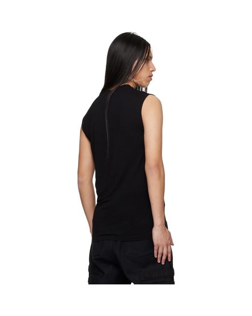 HELIOT EMIL Black Overo Tank Top for men