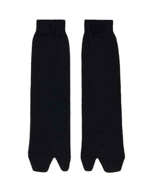 Maison Margiela Black Wool Tabi Socks