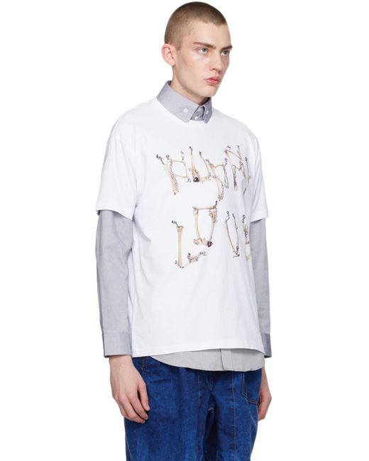 メンズ Vivienne Westwood ホワイト Bones 'n Chain Tシャツ White