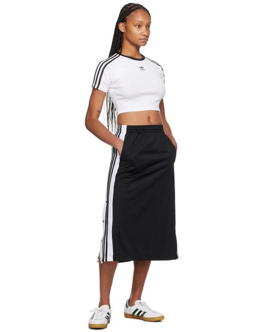 Adidas Originals Black Adibreak Midi Skirt