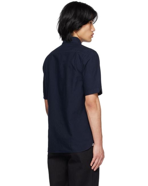 Fred Perry Blue Navy Button-down Shirt for men