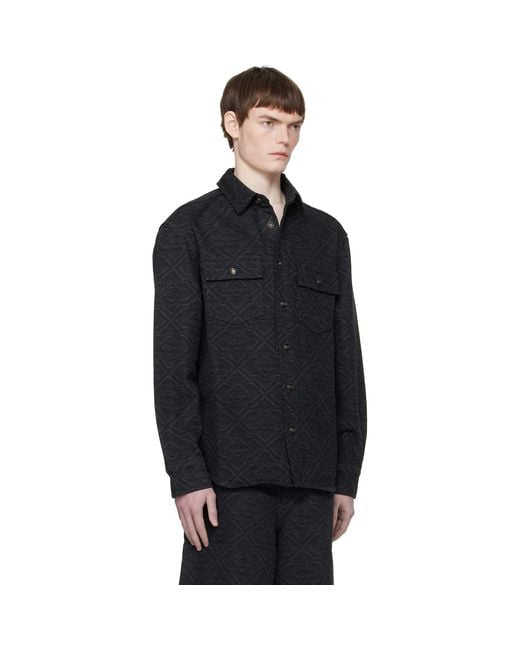 Casablanca Black Laser Monogram Shirt for men