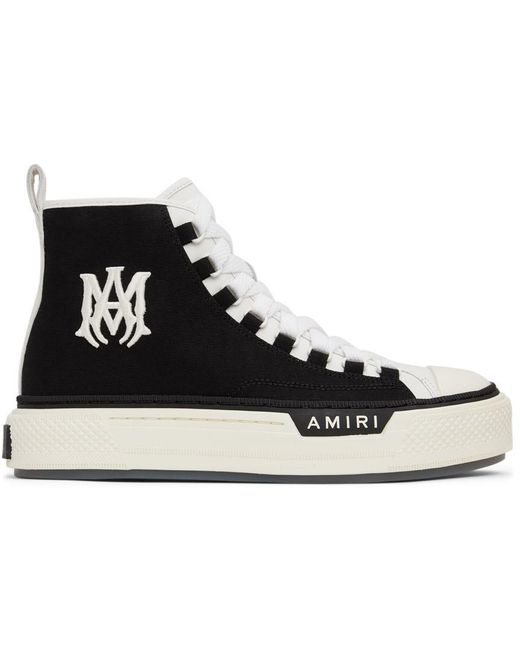 Amiri Canvas M.a. Court High Sneakers in Black/White (Black) for Men - Lyst