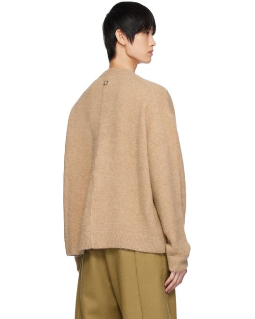 Wooyoungmi Natural Beige Button Cardigan for men