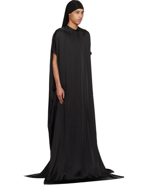 Rick Owens Black Hollywood Tommy Gown Maxi Dress for men