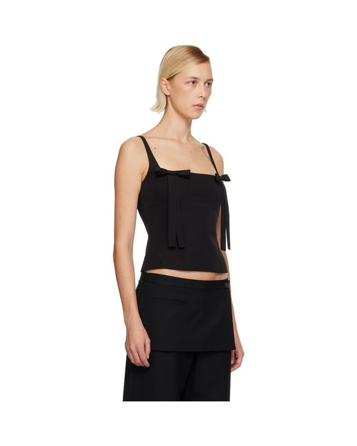 Sandy Liang Black Amelie Tank Top