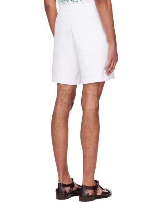 Casablancabrand White Gradient L'arche Shorts for men