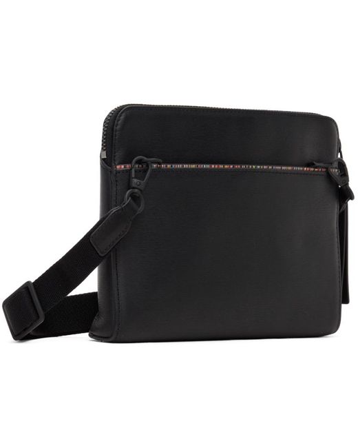 Paul Smith Black Leather Musette Bag for men