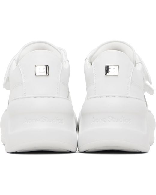 Acne Black Velcro Strap Platform Sneakers