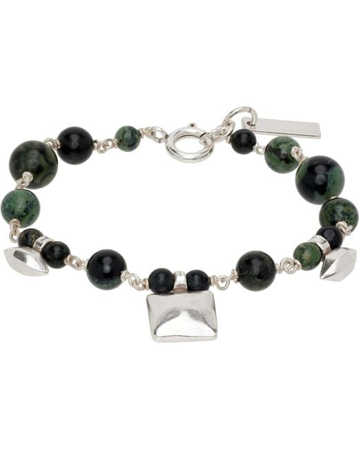 Isabel Marant Black Stone Bracelet for men