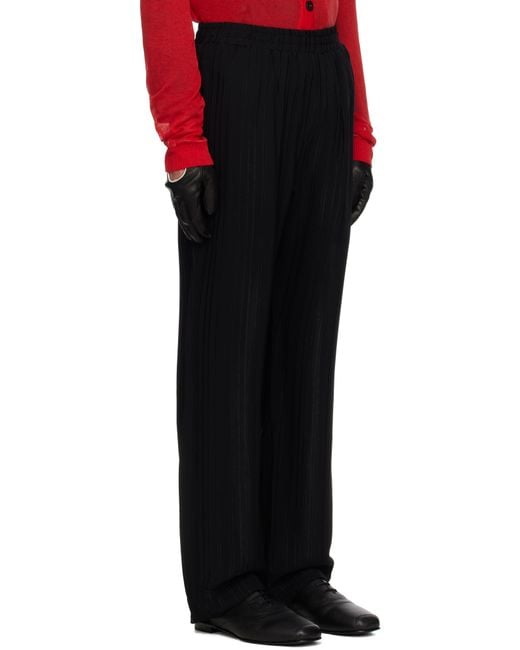 Ernest W. Baker Black Straight Fit Track Pants for men
