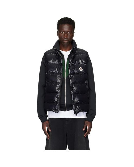 Moncler Black Tibb Down Vest for men