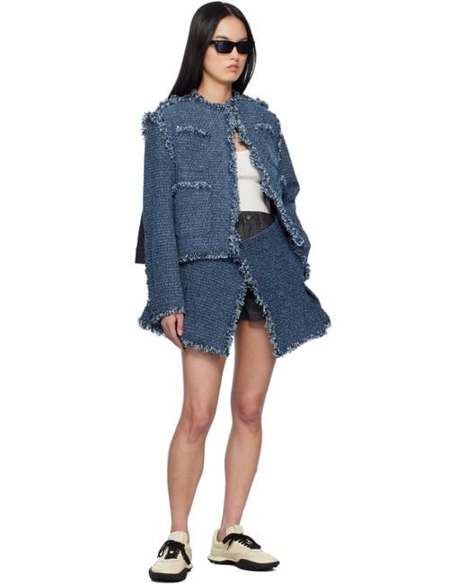 sacaiサカイ☆ブルー Punching Denim ジャケット Punched Denim