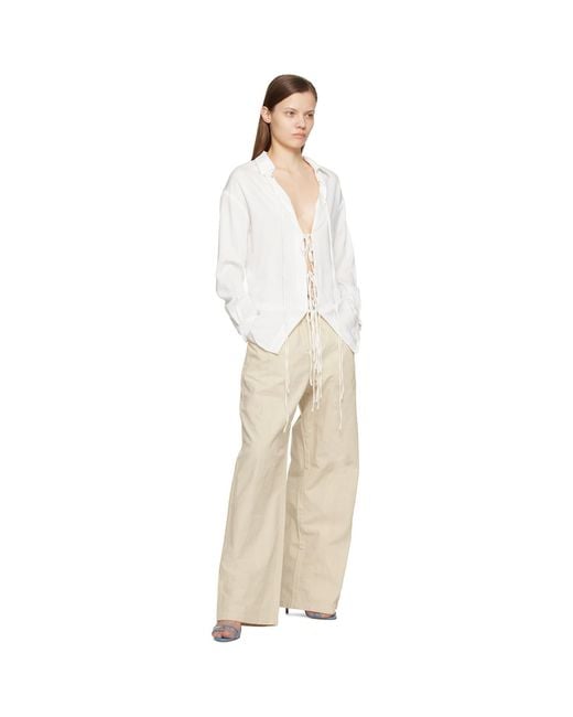Christopher Esber Natural Off-white Multi Paneled Trousers