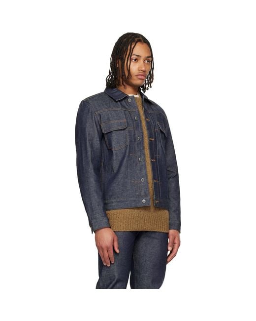 A.P.C. Blue Work Denim Jacket for men