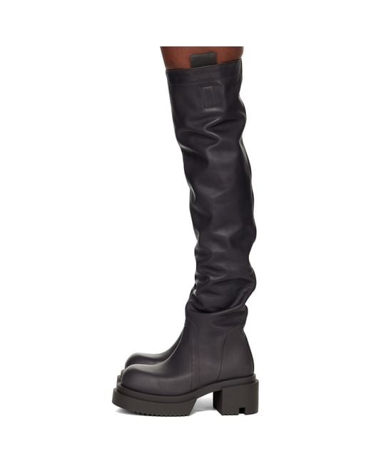 Rick Owens Black Concordians Wader Bodun Tall Boots