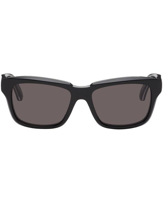 Balenciaga Black Square Sunglasses for men