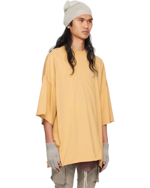 Rick Owens Orange Yellow Tommy T-shirt for men
