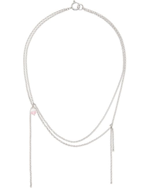 メンズ Justine Clenquet シルバー Nikki ネックレス White