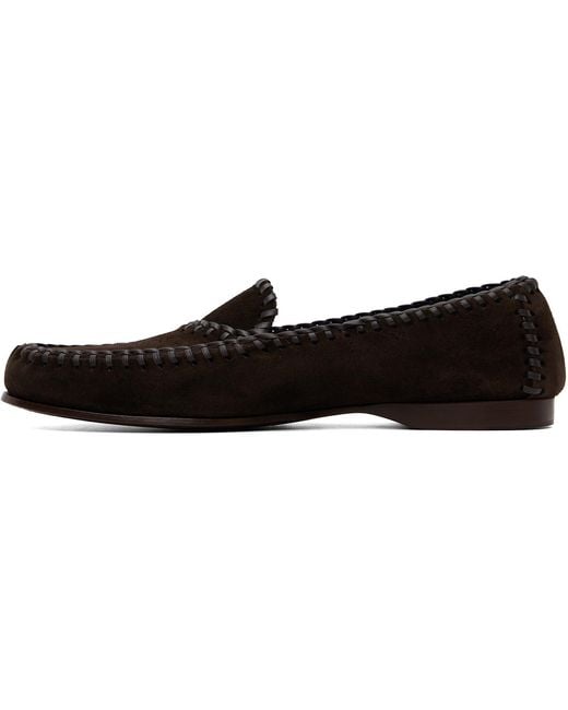 Hereu Black Sastre Suede Loafers for men