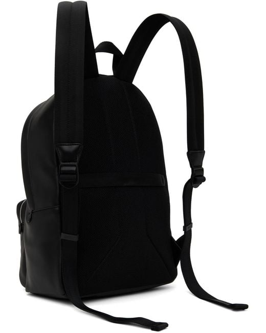Boss Black Faux-Leather Signature Stripe Backpack for men