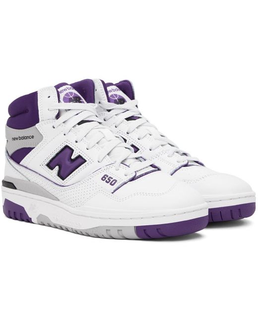 New Balance Black White & Purple 650 Sneakers for men