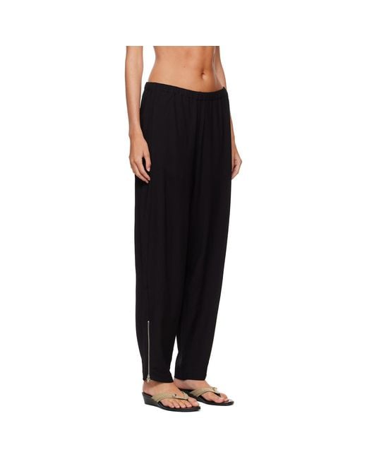 Cordera Black Viscose & Wool Lounge Pants