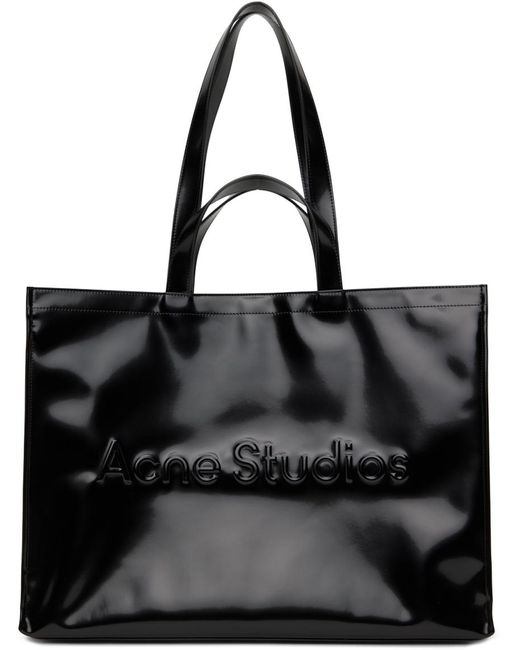 Acne Black Logo Shoulder Tote