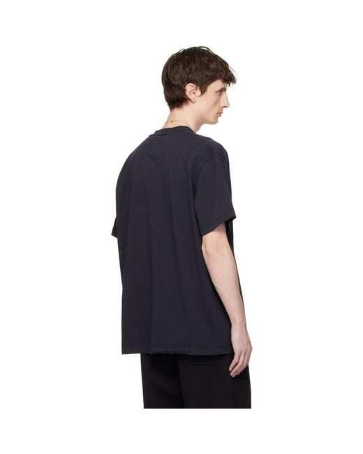 vowels Blue Faded Collegiate T-Shirt for men
