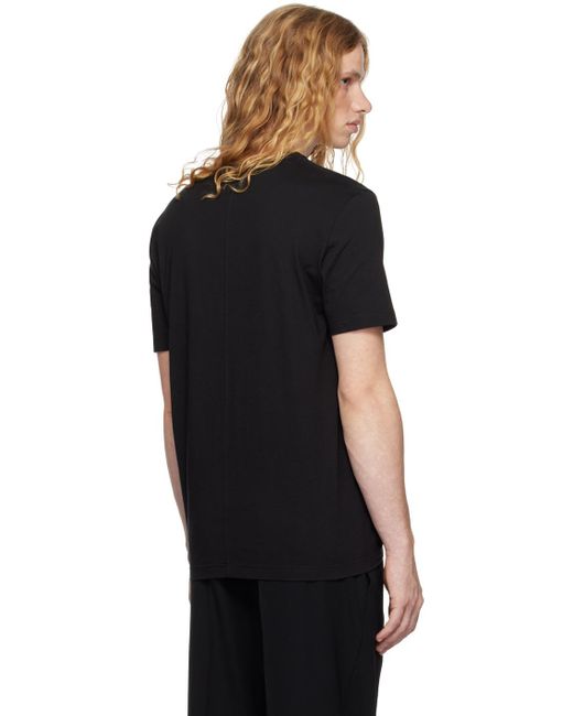 The Row Black Cotton Jersey Crewneck T-Shirt for men