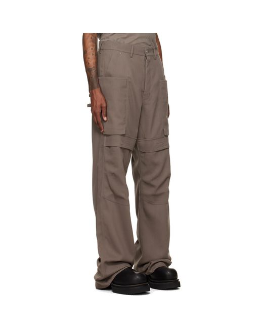 Rick Owens Brown Tower Stefan Cargo Pants for men