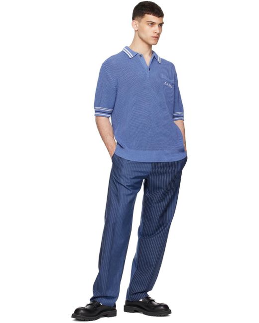 Pantalon bleu marine à rayures fines Marni pour homme en coloris Blue