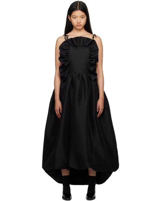 Kika Vargas Black Ramya Midi Dress