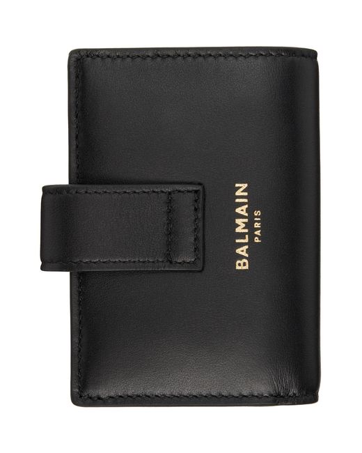 Balmain Black Pulse Leather Wallet for men
