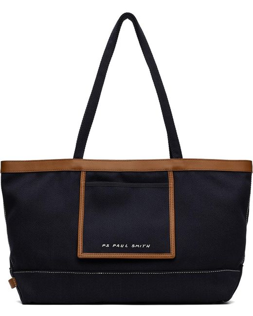 PS by Paul Smith Black Navy Embroidered Tote for men