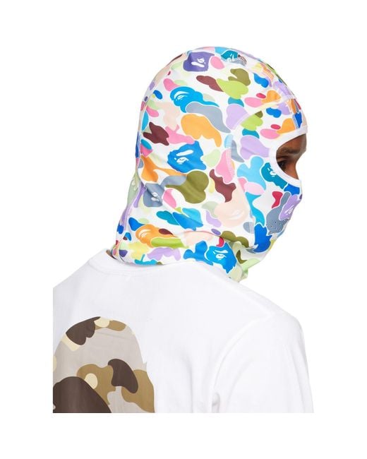 A Bathing Ape Blue Camo Balaclava for men