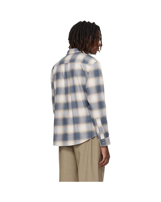 Boss Black Checked Relaxed-Fit Flannel Shirt for men