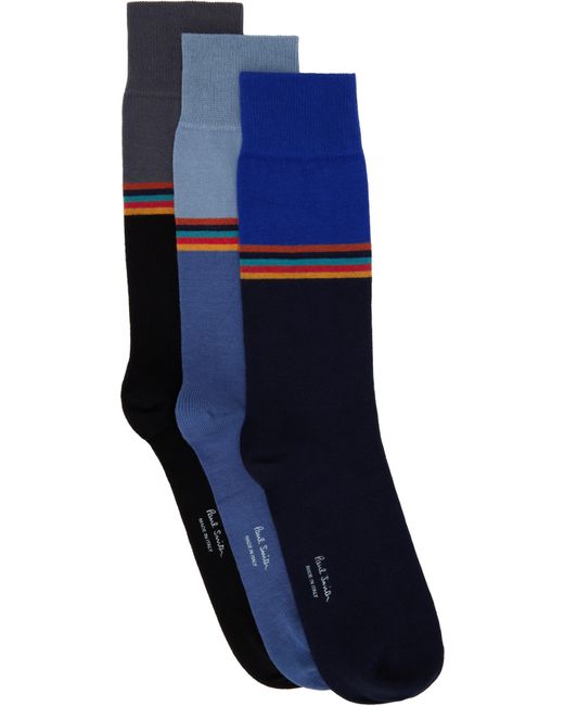 Paul Smith Blue Three-Pack Jared Artist Socks for men