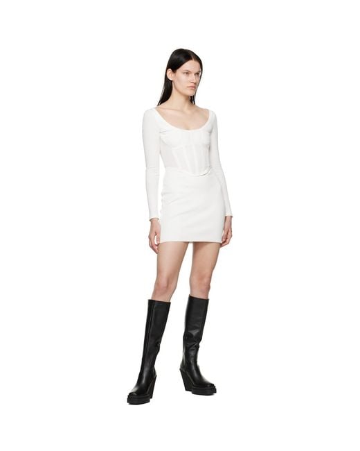Dion Lee Black Rib Corset Minidress