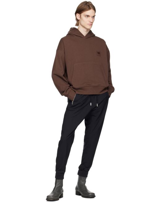 Wooyoungmi Brown Patch Hoodie for men