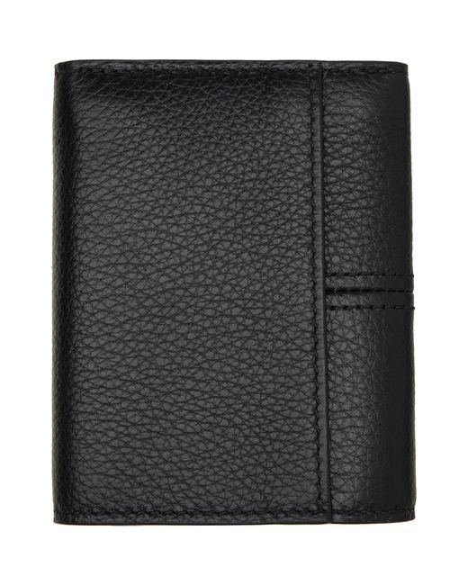 Maison Margiela Black Four Stitches Trifold Wallet for men