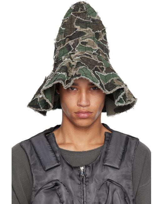 Who Decides War Multicolor Khaki Highest Point Denim Bucket Hat for men